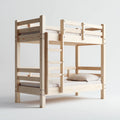 Bunk Bed 200x100x160 cm Wooden Light Wood - Solid Wood Construction