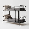 Bunk Bed Metal Frame Twin Size 200x100x160 cm - Black - Modern Design