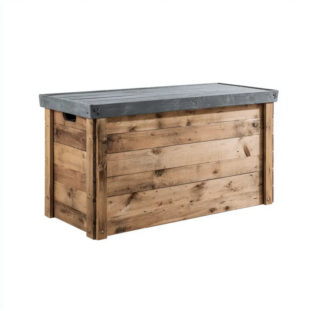 Wooden Storage Box - Reclaimed Wood 100x50x50 cm - Rustic Design