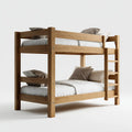 Wooden Bunk Bed Solid Oak 90x200x150 cm - Natural Finish - Classic Design