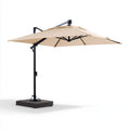 Cantilever Umbrella - 300x300x250 cm Polyester Beige - Adjustable Outdoor Use