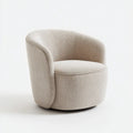 Swivel Armchair Fabric Upholstery 70x75x70 cm - Beige - Modern Design