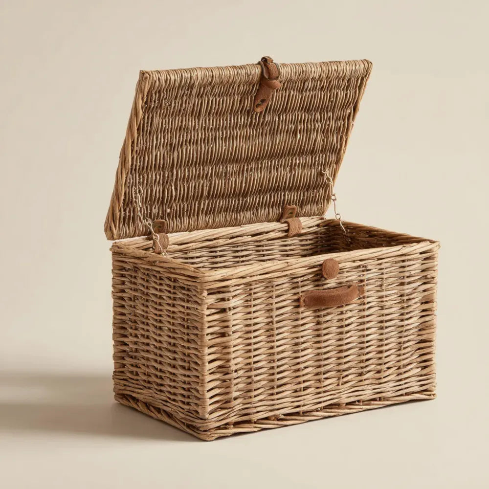Wicker Storage Basket - 60x40x35 cm - Natural